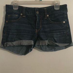 Dark Wash American Eagle Cuffed Shorts Size 4